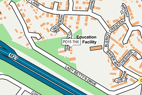 PO15 7HX map - OS OpenMap – Local (Ordnance Survey)