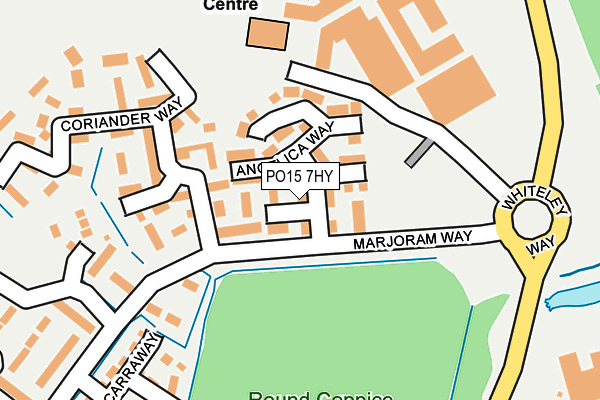 PO15 7HY map - OS OpenMap – Local (Ordnance Survey)