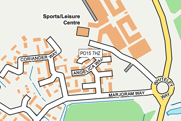 PO15 7HZ map - OS OpenMap – Local (Ordnance Survey)
