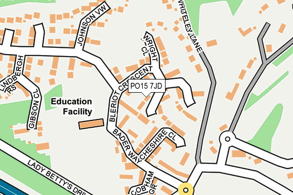 PO15 7JD map - OS OpenMap – Local (Ordnance Survey)