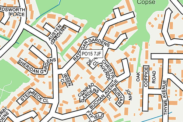 PO15 7JF map - OS OpenMap – Local (Ordnance Survey)