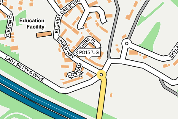 PO15 7JG map - OS OpenMap – Local (Ordnance Survey)