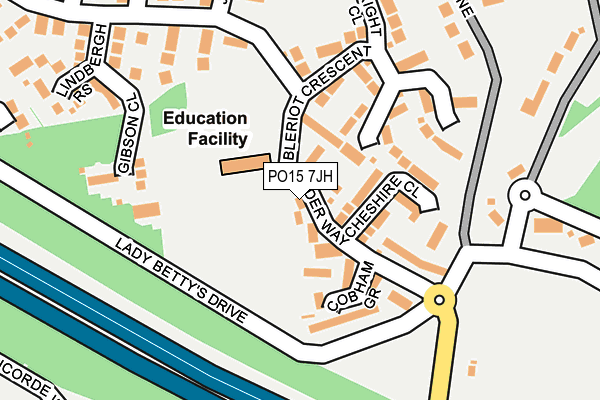 PO15 7JH map - OS OpenMap – Local (Ordnance Survey)