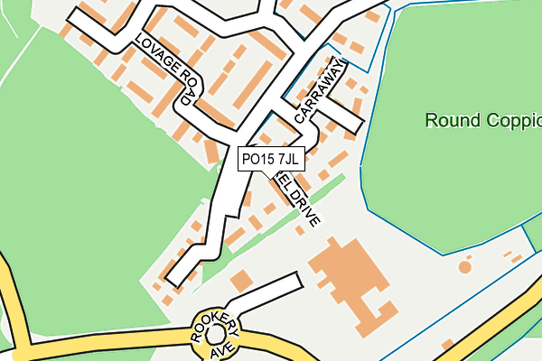 PO15 7JL map - OS OpenMap – Local (Ordnance Survey)