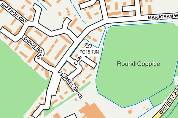 PO15 7JN map - OS OpenMap – Local (Ordnance Survey)