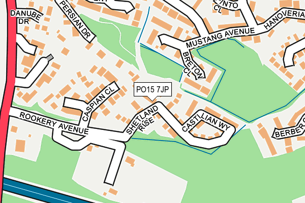 PO15 7JP map - OS OpenMap – Local (Ordnance Survey)
