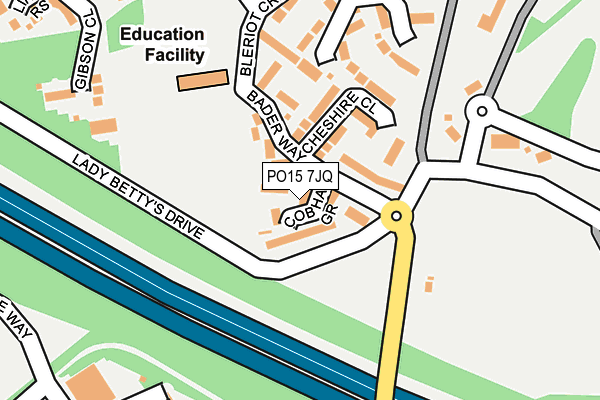 PO15 7JQ map - OS OpenMap – Local (Ordnance Survey)