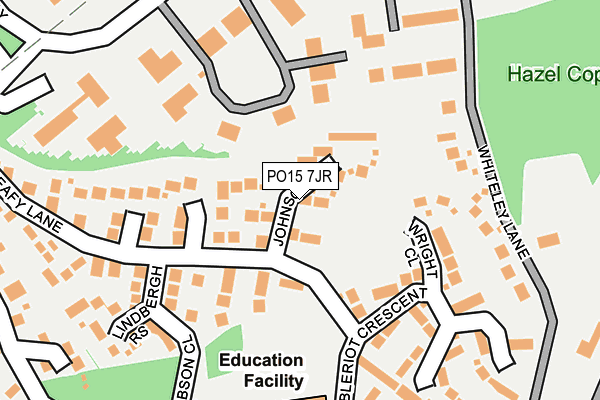 PO15 7JR map - OS OpenMap – Local (Ordnance Survey)