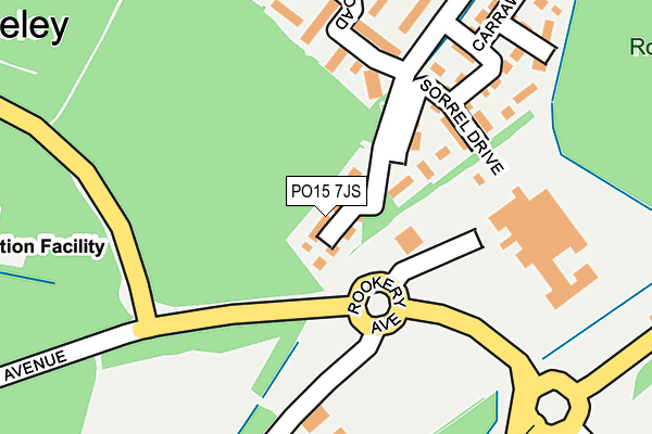PO15 7JS map - OS OpenMap – Local (Ordnance Survey)