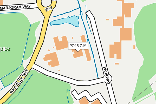 PO15 7JY map - OS OpenMap – Local (Ordnance Survey)