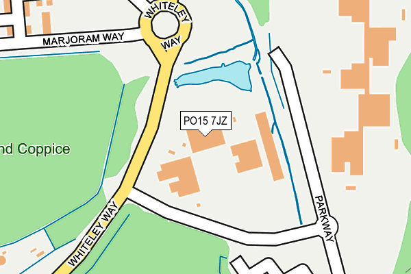 PO15 7JZ map - OS OpenMap – Local (Ordnance Survey)