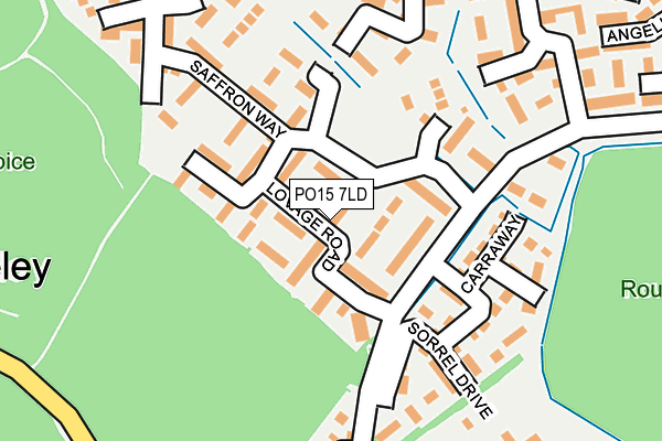 PO15 7LD map - OS OpenMap – Local (Ordnance Survey)