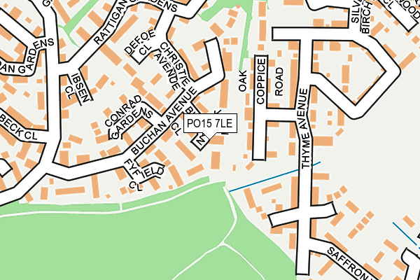 PO15 7LE map - OS OpenMap – Local (Ordnance Survey)