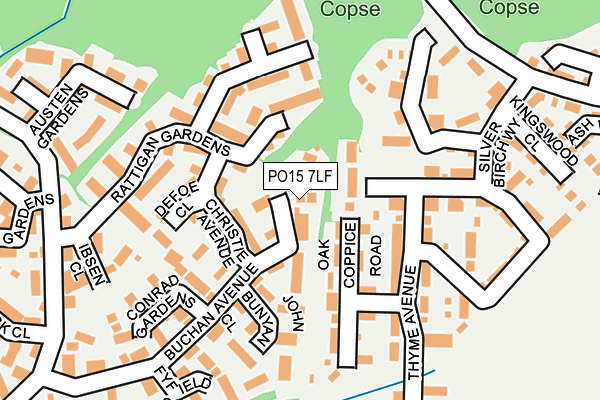 PO15 7LF map - OS OpenMap – Local (Ordnance Survey)