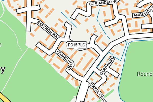 PO15 7LG map - OS OpenMap – Local (Ordnance Survey)