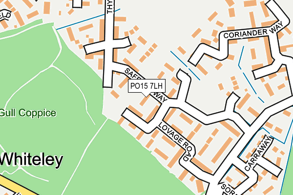 PO15 7LH map - OS OpenMap – Local (Ordnance Survey)