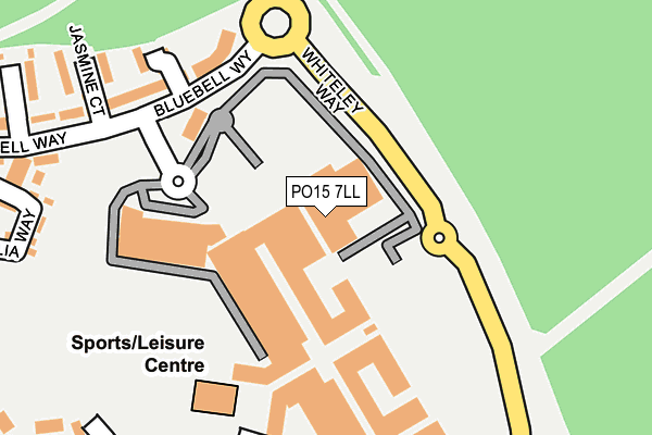 PO15 7LL map - OS OpenMap – Local (Ordnance Survey)