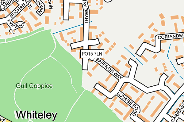 PO15 7LN map - OS OpenMap – Local (Ordnance Survey)