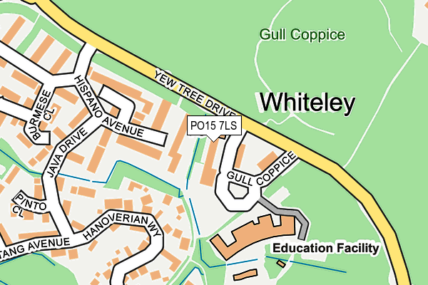 PO15 7LS map - OS OpenMap – Local (Ordnance Survey)