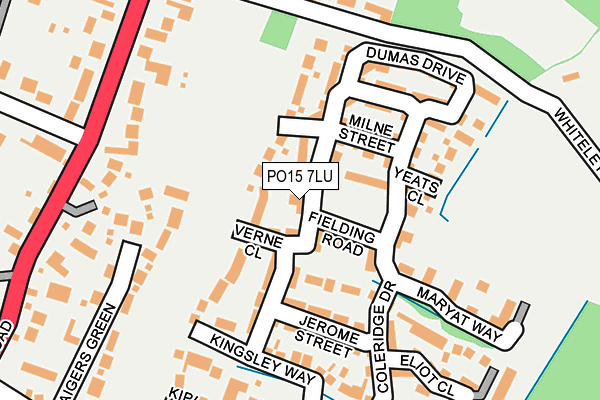 PO15 7LU map - OS OpenMap – Local (Ordnance Survey)