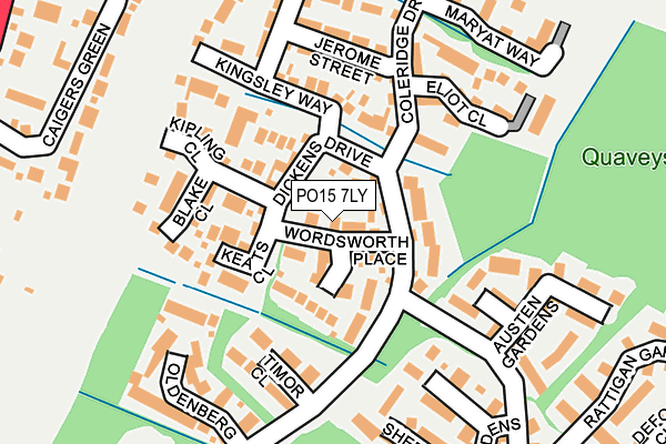 PO15 7LY map - OS OpenMap – Local (Ordnance Survey)