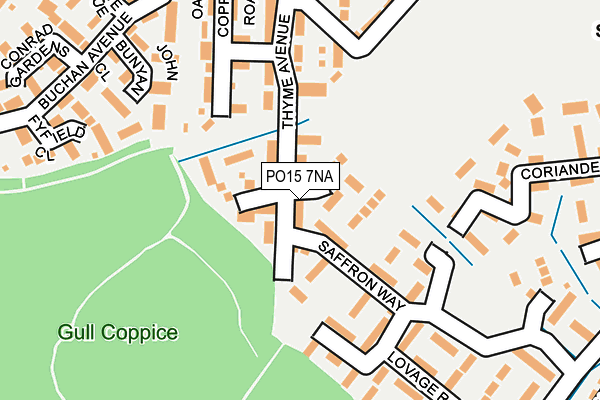 PO15 7NA map - OS OpenMap – Local (Ordnance Survey)