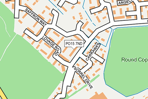PO15 7ND map - OS OpenMap – Local (Ordnance Survey)
