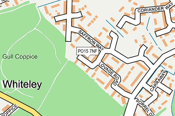 PO15 7NF map - OS OpenMap – Local (Ordnance Survey)