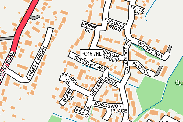 PO15 7NL map - OS OpenMap – Local (Ordnance Survey)