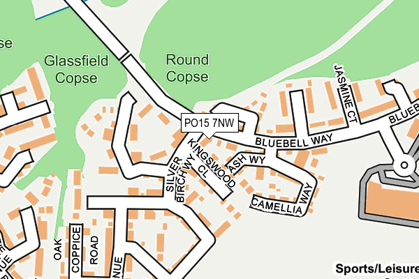 PO15 7NW map - OS OpenMap – Local (Ordnance Survey)