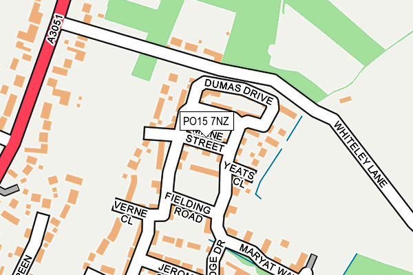 PO15 7NZ map - OS OpenMap – Local (Ordnance Survey)