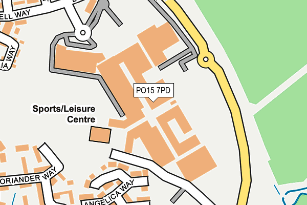 PO15 7PD map - OS OpenMap – Local (Ordnance Survey)