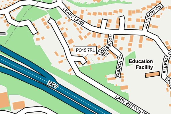 PO15 7RL map - OS OpenMap – Local (Ordnance Survey)