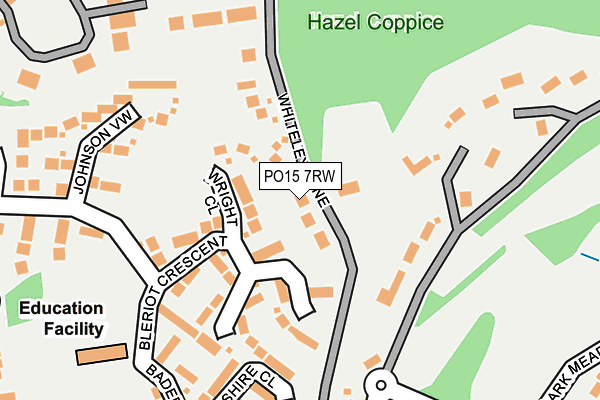 PO15 7RW map - OS OpenMap – Local (Ordnance Survey)