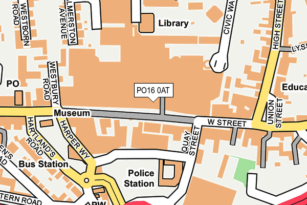 PO16 0AT map - OS OpenMap – Local (Ordnance Survey)