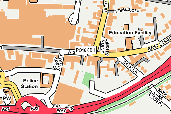 PO16 0BH map - OS OpenMap – Local (Ordnance Survey)