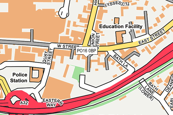 PO16 0BP map - OS OpenMap – Local (Ordnance Survey)