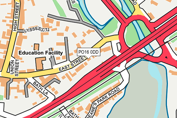 PO16 0DD map - OS OpenMap – Local (Ordnance Survey)