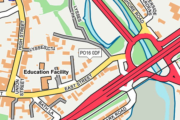 PO16 0DF map - OS OpenMap – Local (Ordnance Survey)