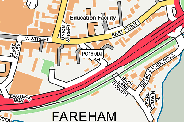 PO16 0DJ map - OS OpenMap – Local (Ordnance Survey)