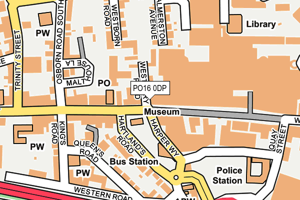 PO16 0DP map - OS OpenMap – Local (Ordnance Survey)