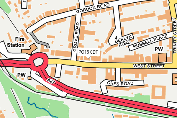 PO16 0DT map - OS OpenMap – Local (Ordnance Survey)