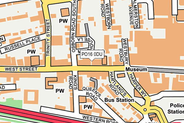 PO16 0DU map - OS OpenMap – Local (Ordnance Survey)