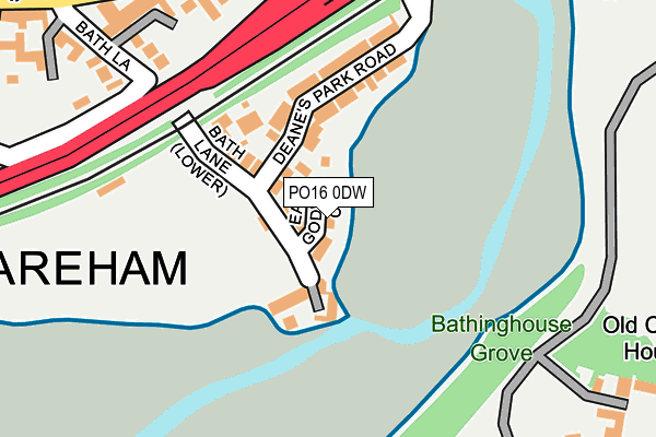 PO16 0DW map - OS OpenMap – Local (Ordnance Survey)