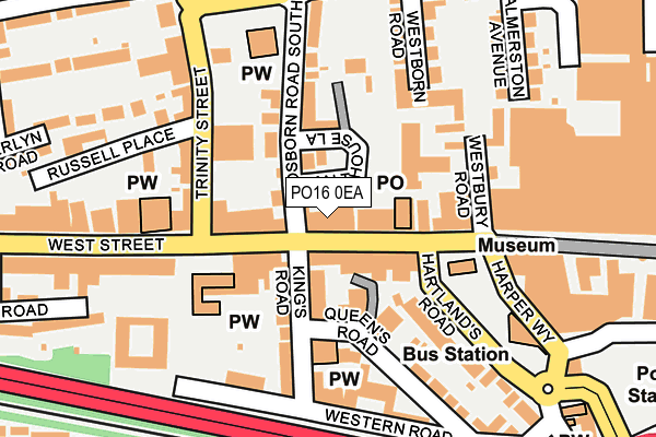 PO16 0EA map - OS OpenMap – Local (Ordnance Survey)