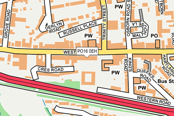 PO16 0EH map - OS OpenMap – Local (Ordnance Survey)