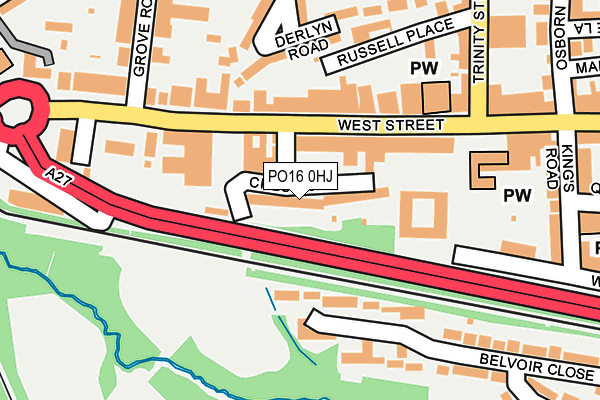 PO16 0HJ map - OS OpenMap – Local (Ordnance Survey)