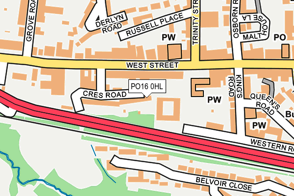 PO16 0HL map - OS OpenMap – Local (Ordnance Survey)