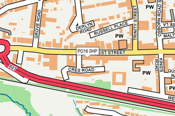 PO16 0HP map - OS OpenMap – Local (Ordnance Survey)