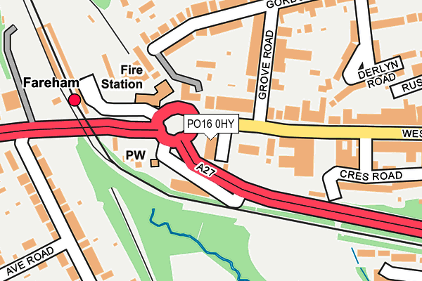 PO16 0HY map - OS OpenMap – Local (Ordnance Survey)